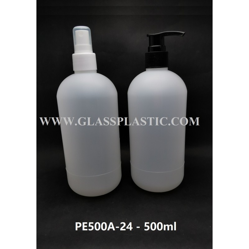 500ml HDPE Round Bottle – 24mm Cap
