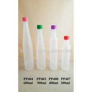 PP Plastic Bottle - 300ml ~ 600ml (Round)
