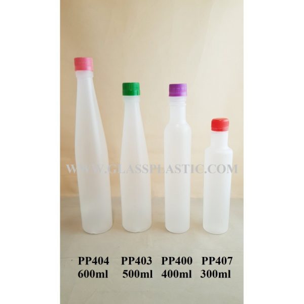PP Plastic Bottle - 300ml ~ 600ml (Round)