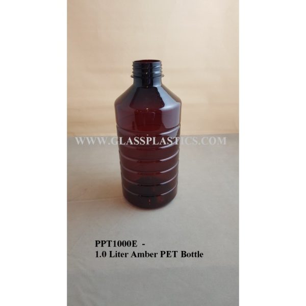 1.0 Liter Amber PET Bottle - Image 2