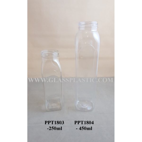 250ml & 450ml PET Square Bottle - Image 2