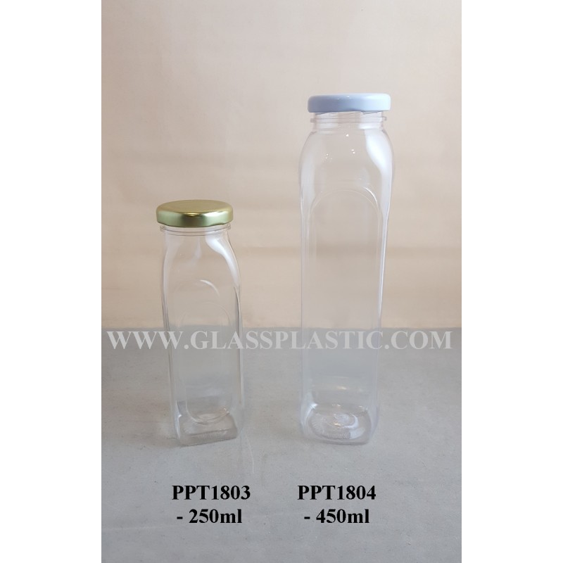 250ml & 450ml PET Square Bottle