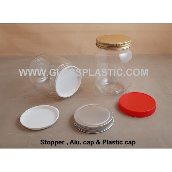 Square PET Jar - 500ml &  600ml (KAKI) - Image 2