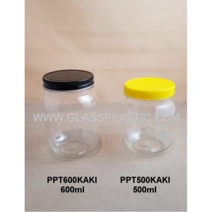 Square PET Jar - 500ml &  600ml (KAKI)