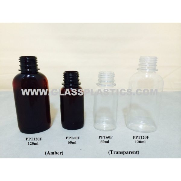 PET Plastic Bottle - 60ml ~ 120ml Oval - Image 2