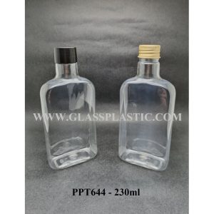 PET Plastic Square Bottle - 230ml