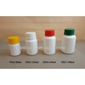 Plastic Tablet HDPE Bottle - 80ml to 180ml