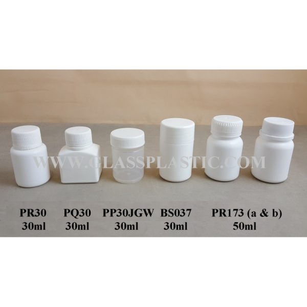 Plastic Tablet Bottle -30ml & 50ml