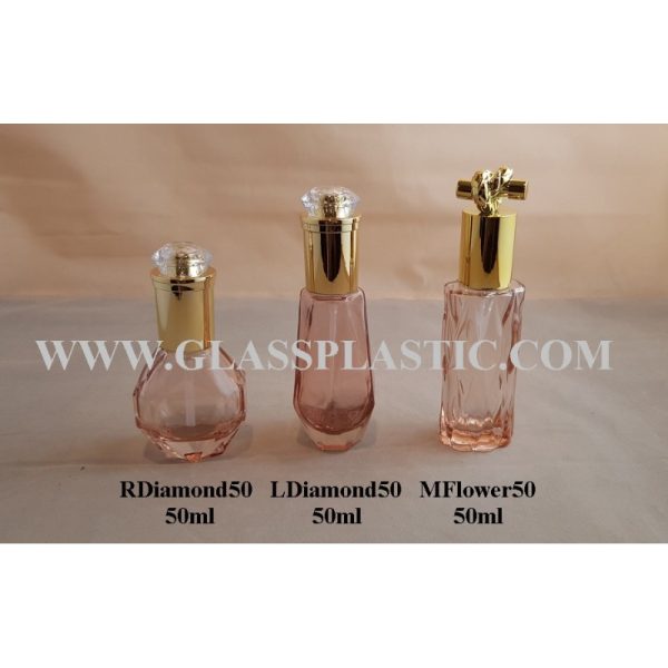 Diamond Shape Glass Spray Bottle - 50ml