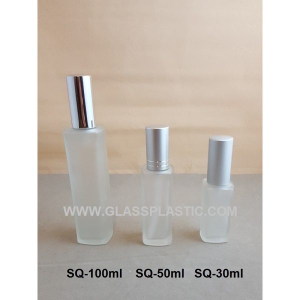 Cosmetic Glass Bottle - Square Shape