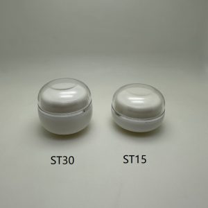 15gm and 30gm White Round Glass Jar