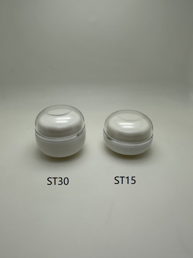 15gm and 30gm White Round Glass Jar