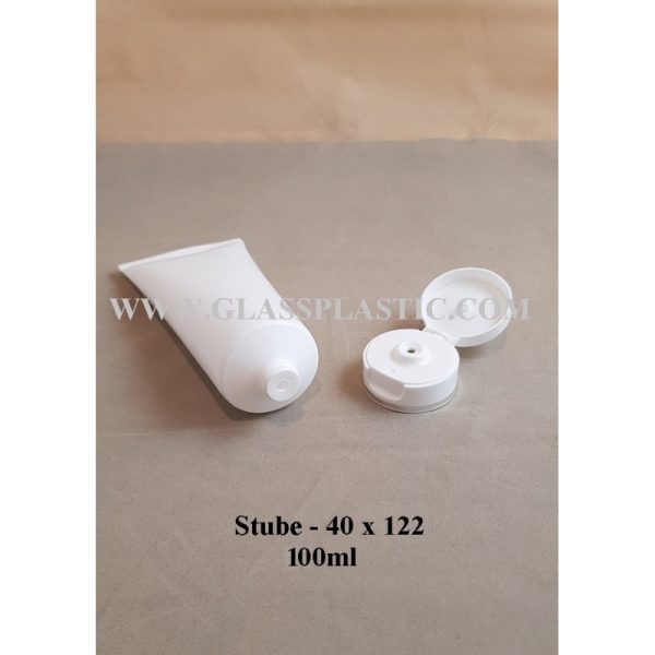 Soft Tube with Flip Cap- 100ml (Black & White) - Image 2