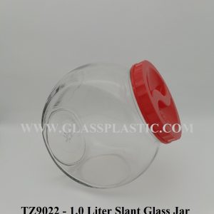 1.0 Liter Slant Glass Jar