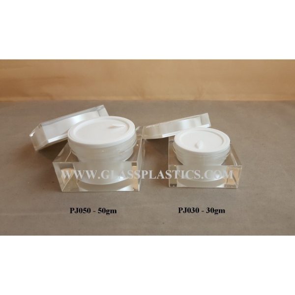 Acrylic Square Jar - 30gm, 50gm (PJ Series) - Image 2
