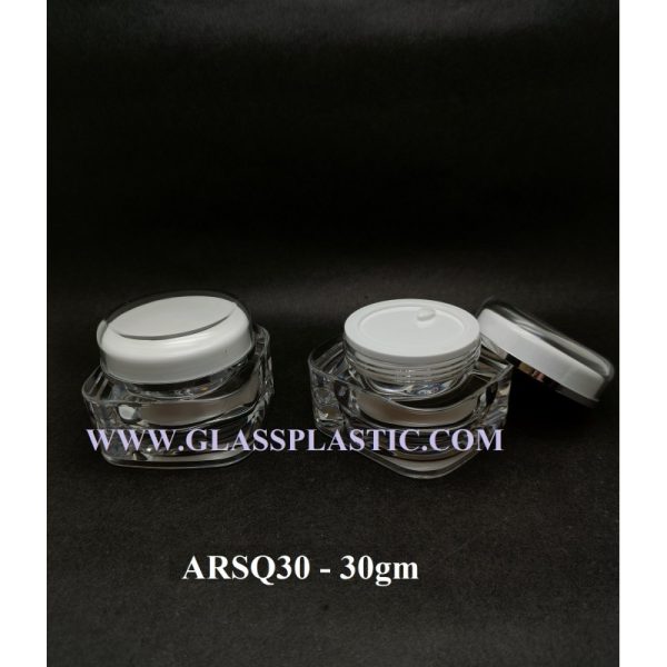 Acrylic Square Jar - 15gm, 30gm, 50gm (ARSQ Series) - Image 2