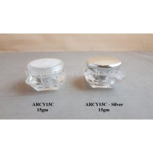 Diamond Shape Acrylic Jar - 15gm