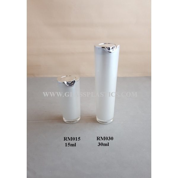 Acrylic Round Airless Bottle - 15ml & 30ml (RM Series) - Image 2