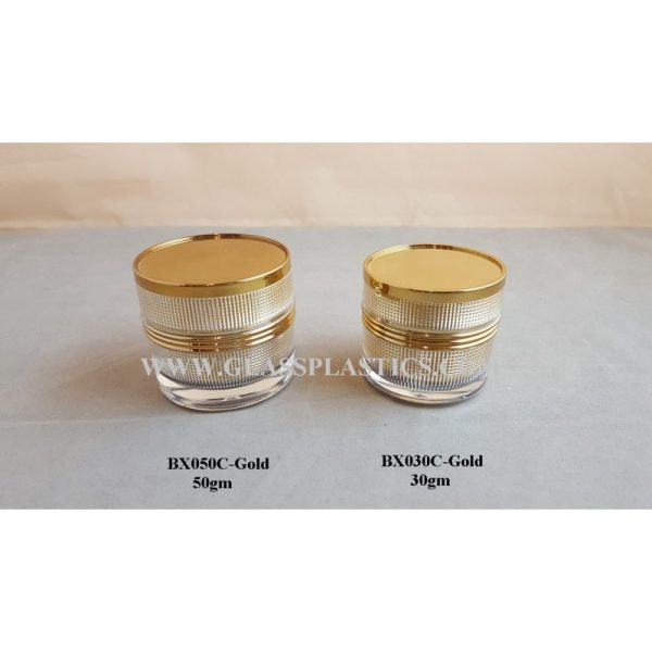Acrylic Gold Jar - 30gm, 50gm (BX Series)