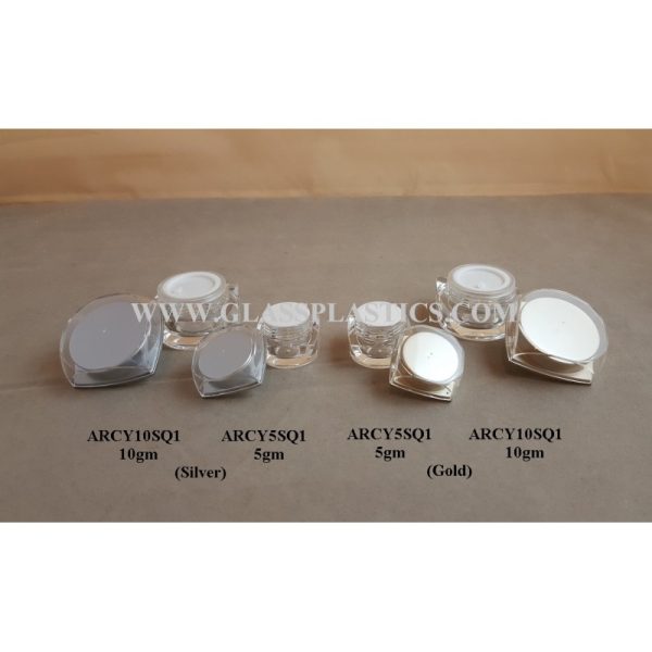 Square Acrylic Jar - 5gm & 10gm Type 1 - Image 2