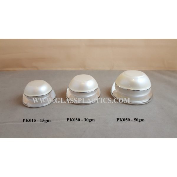 Acrylic Dome Jar - 15gm, 30gm, 50gm (PK Series)