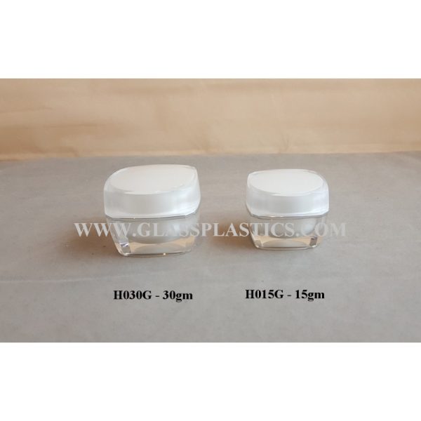 Acrylic Square Jar - 15gm, 30gm (HO Series)