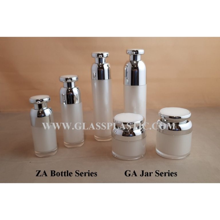 Acrylic Round Airless Bottle & Jar (ZA & GA Series) Glass & Plastic