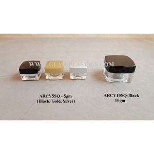 Square Acrylic Jar - 5gm & 10gm