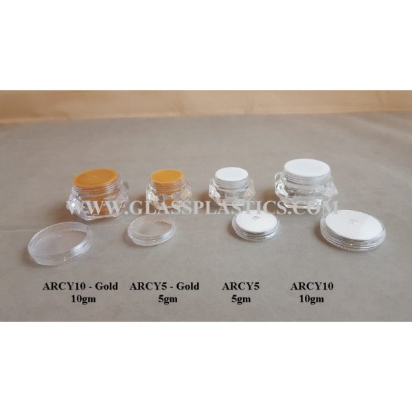 Diamond Shape Acrylic Jar - 5gm - Image 2