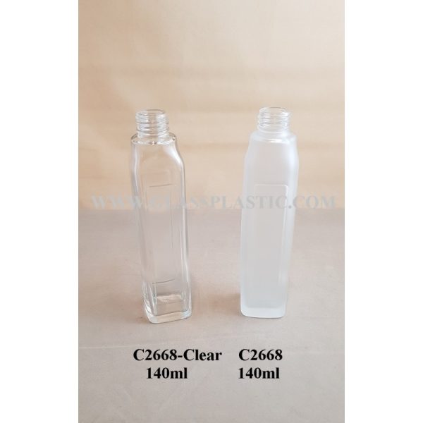 Square Glass Bottle - 140ml - Image 2