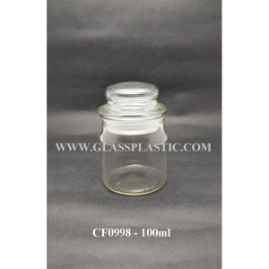 CF0998 - 100ml Glass Jar (Glass Cork)