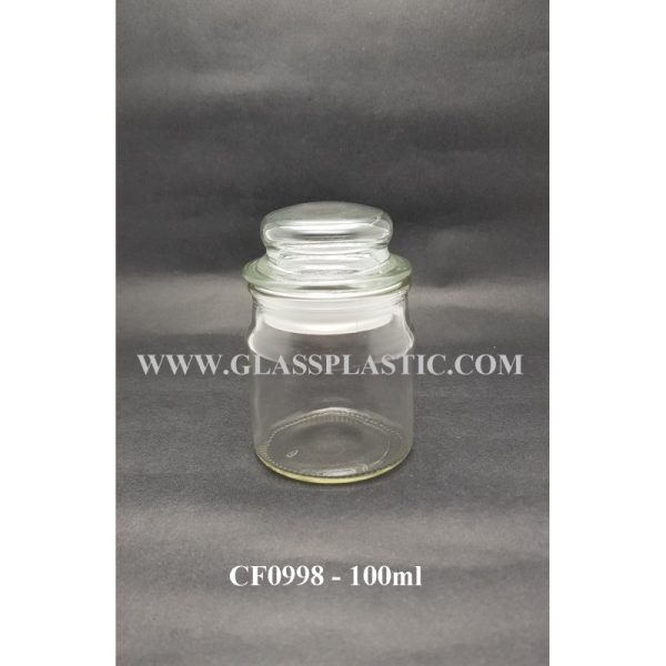 CF0998 - 100ml  Glass Jar (Glass Cork)