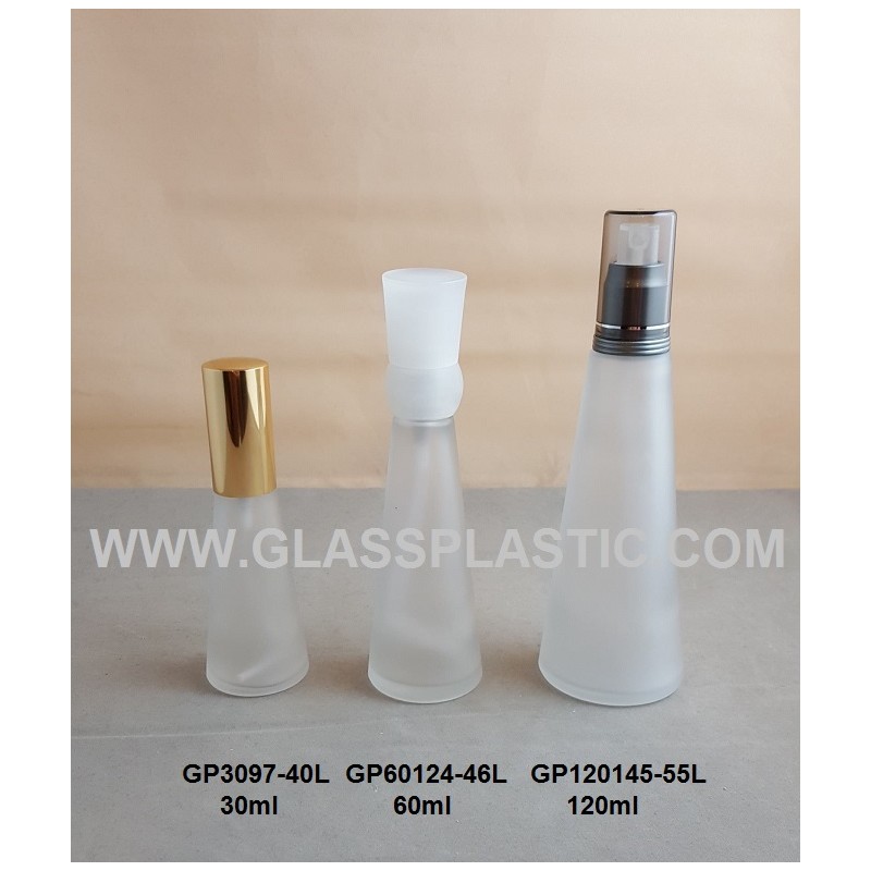 Cosmetic Glass Bottle – 30ml to 120ml (Cone Shape)