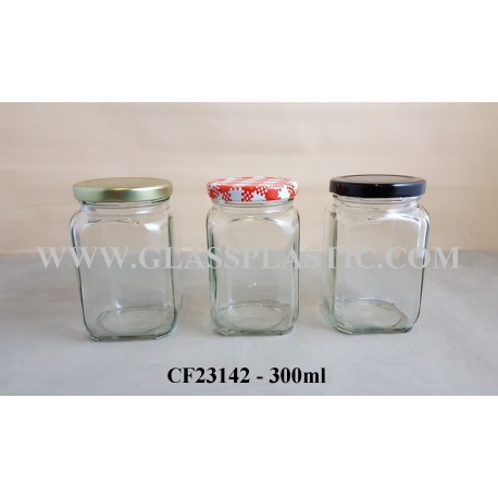 Square Glass Jar – 300ml