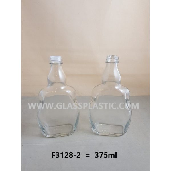 Flat Glass Bottle - 375ml - Image 2
