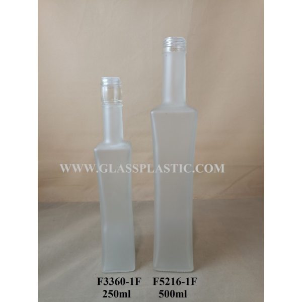 Square Slim Glass Bottle - 250ml & 500ml - Image 2