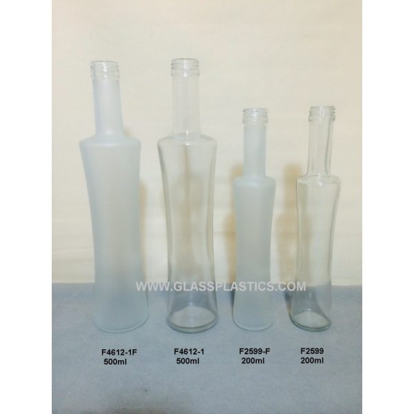 Slim Round Glass Bottle  - 500ml & 200ml - Image 2
