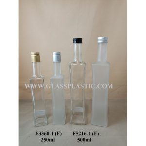Square Slim Glass Bottle - 250ml & 500ml