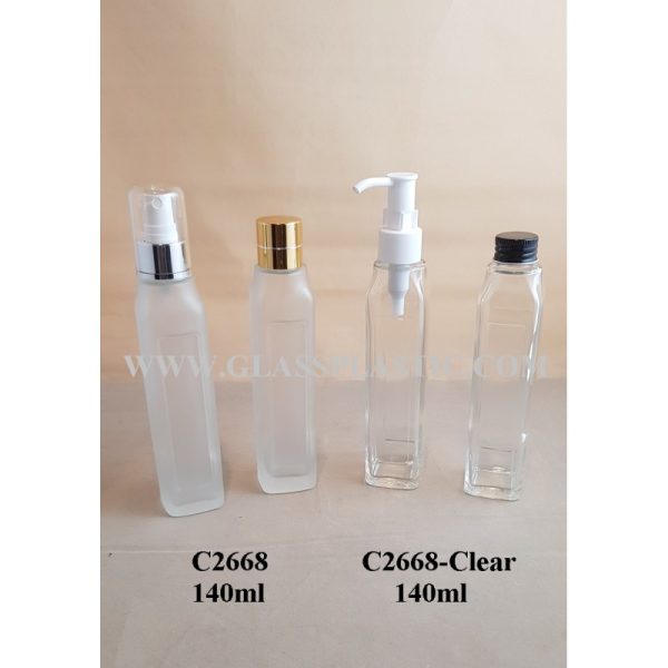 Square Glass Bottle - 140ml
