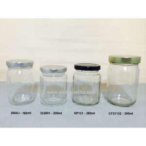 Round Glass Jar - 180ml to 350ml