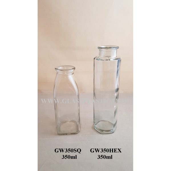 350ml Glass Bottle with wood cork - Image 2