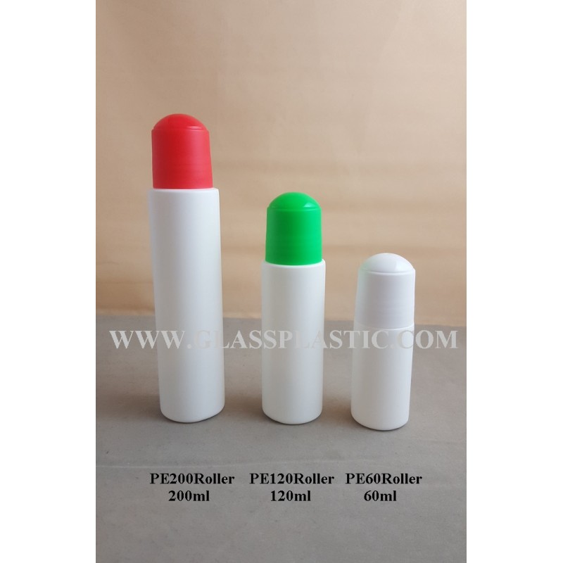 HDPE Roller Bottle: 60ml, 120ml & 200ml