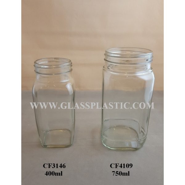 Square Food Jar - 400ml - Image 2