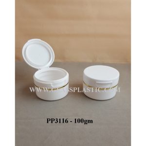 100gm PP Plastic Jar - PP3116