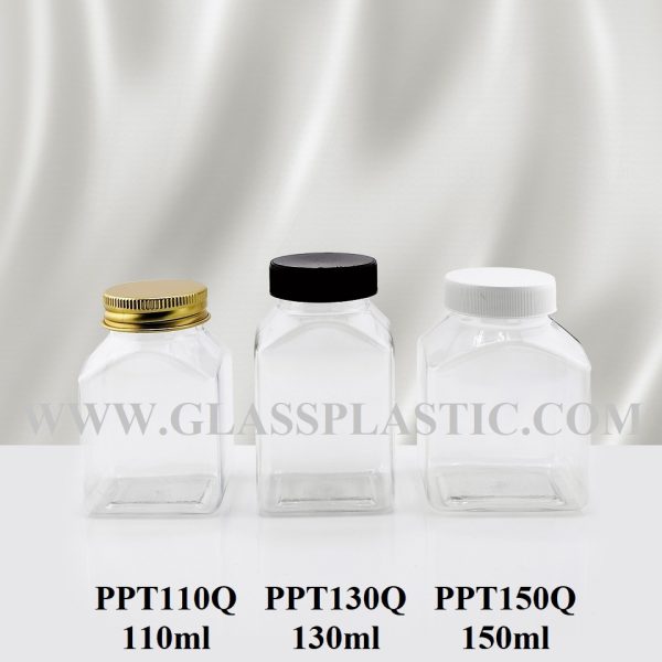 Square Tablet PET Bottle: 110ml, 130ml, 150ml - Image 2