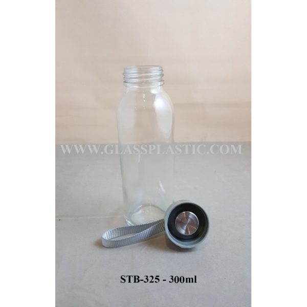 Round Glass Juice Bottle - 300ml - Image 2