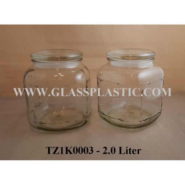Air Tie Jar - 2.0 Liter Square (Pattern)