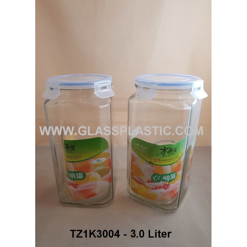 Air Tie Jar – 3.0 Liter Square