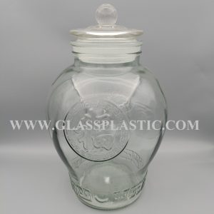 Glass Jar with "Fu" Logo - 6.0 Liter