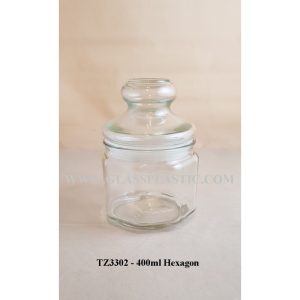 Air Tie Jar - 400ml Hexagon Shape